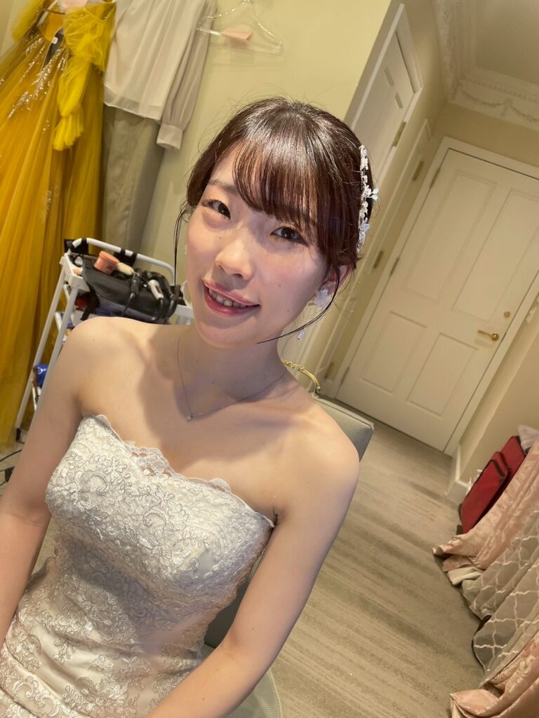 ヘアメイクが仕上がり、これからリップシーンなどの撮影開始