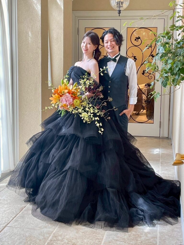 トータルコーディネート・Black
お洒落なおふたりのツーショット写真。